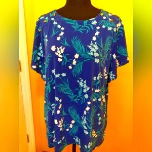 Liz Clairborne Blue Tunic Size Petit XXL